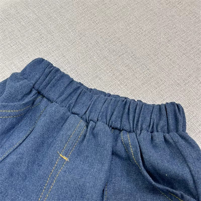 Little Gentleman Summer Set – Boys Short Sleeve Top & Shorts