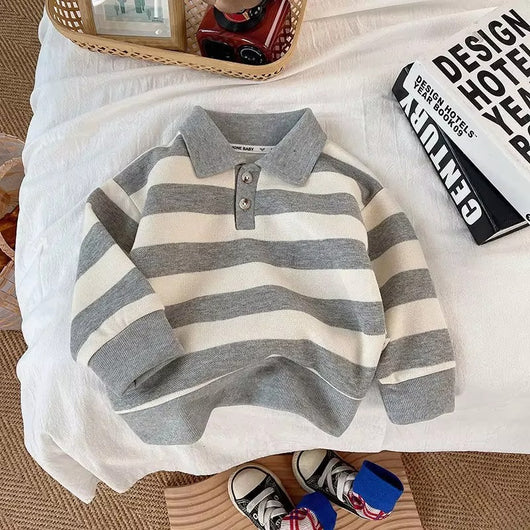 Kinderly Unisex Everyday Stripe Knit Polo
