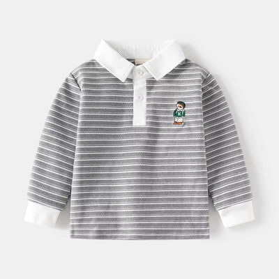Kinderly Boys Heritage Stripe Knit Polo