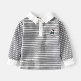 Kinderly Boys Heritage Stripe Knit Polo