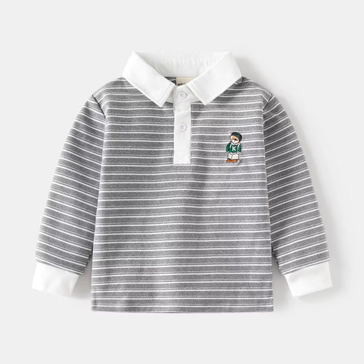Kinderly Boys Heritage Stripe Knit Polo