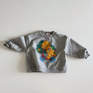 Pawfect Pals Cartoon Dog Sweatshirt – Kids Long Sleeve Pullover