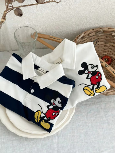 Mini Mickey Summer Polo – Kids Cotton Short Sleeve T-Shirt