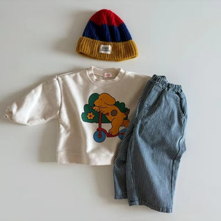 Pawfect Pals Cartoon Dog Sweatshirt – Kids Long Sleeve Pullover