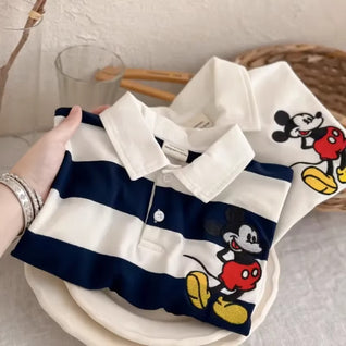 Mini Mickey Summer Polo – Kids Cotton Short Sleeve T-Shirt