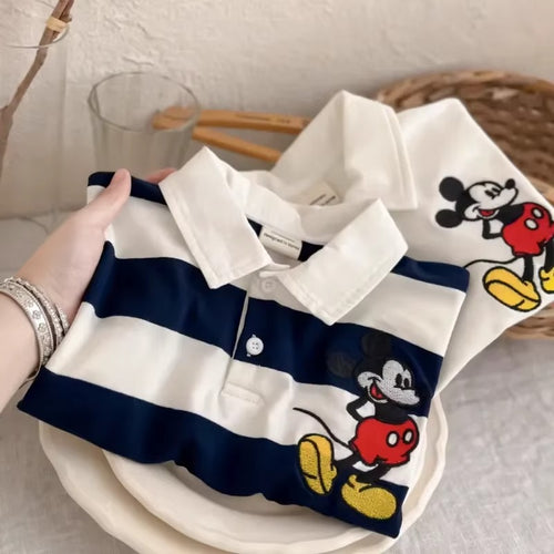 Mini Mickey Summer Polo – Kids Cotton Short Sleeve T-Shirt