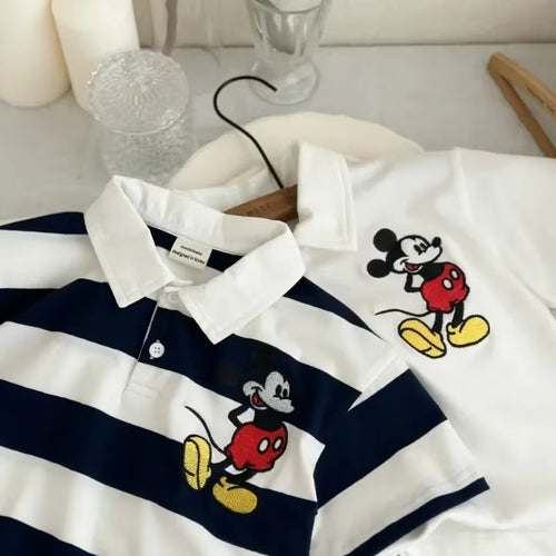 Mini Mickey Summer Polo – Kids Cotton Short Sleeve T-Shirt