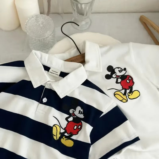 Mini Mickey Summer Polo – Kids Cotton Short Sleeve T-Shirt