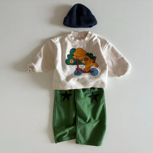 Pawfect Pals Cartoon Dog Sweatshirt – Kids Long Sleeve Pullover