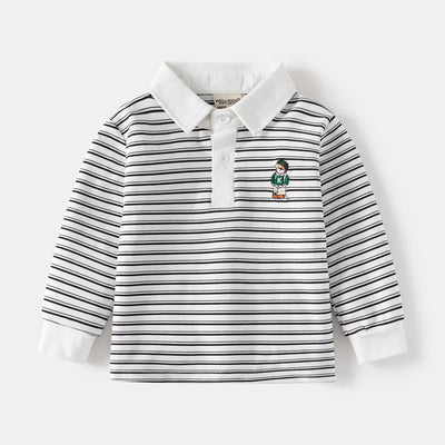 Kinderly Boys Heritage Stripe Knit Polo