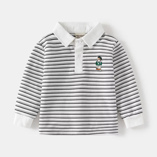 Kinderly Boys Heritage Stripe Knit Polo