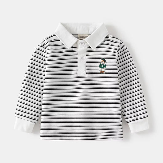 Kinderly Boys Heritage Stripe Knit Polo