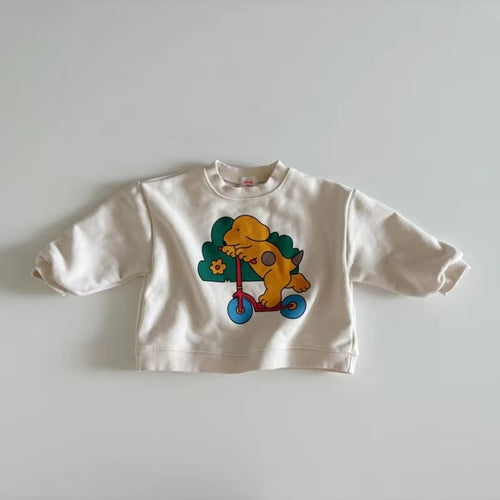 Pawfect Pals Cartoon Dog Sweatshirt – Kids Long Sleeve Pullover