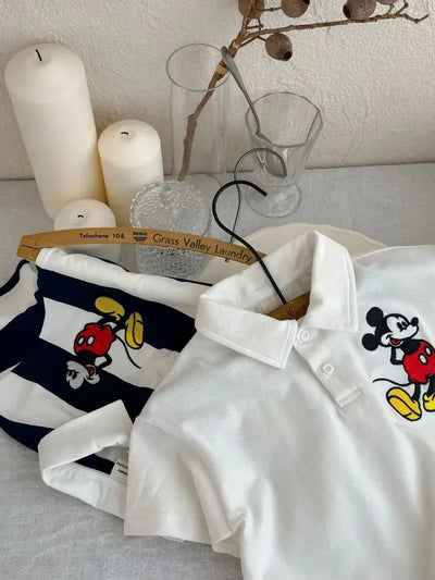 Mini Mickey Summer Polo – Kids Cotton Short Sleeve T-Shirt