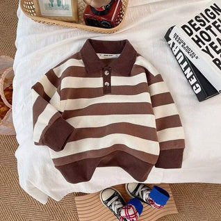 Kinderly Unisex Everyday Stripe Knit Polo