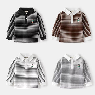 Kinderly Boys Heritage Stripe Knit Polo